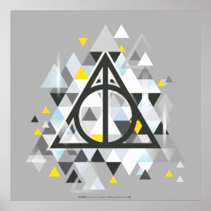 Harry Potter Geometric Deathly Hallows Symbol Poster