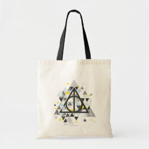 Harry Potter   Geometric Deathly Hallows Symbol Tote Bag