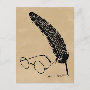 Harry Potter Glasses And Quill Postcard