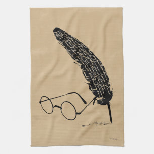 Harry Potter Glasses And Quill Tea Towel