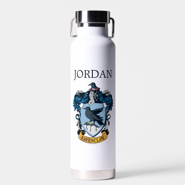 Harry Potter  | Gothic Ravenclaw Crest | Add Name Water Bottle (Front)