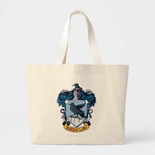 Harry Potter  | Gothic Ravenclaw Crest Large Tote Bag (Front)