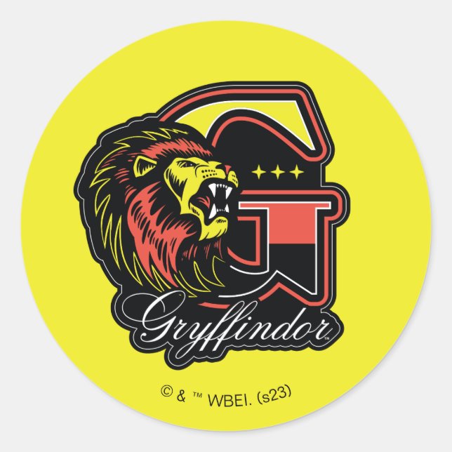 HARRY POTTER™ | GRYFFINDOR™ Athletic Badge Classic Round Sticker (Front)