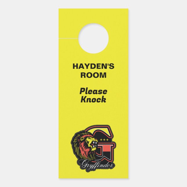 HARRY POTTER™ | GRYFFINDOR™ Athletic Badge Door Hanger (Front)