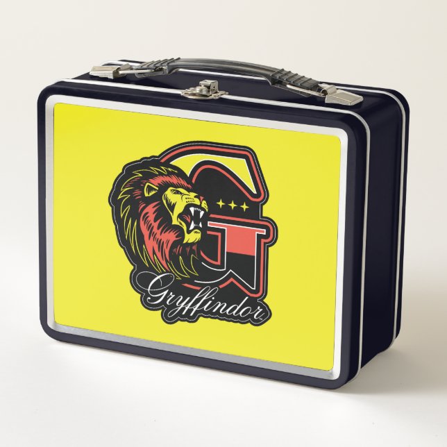 HARRY POTTER™ | GRYFFINDOR™ Athletic Badge Metal Lunch Box (Front)