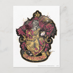 Harry Potter Gryffindor Crest - Destroyed Postcard