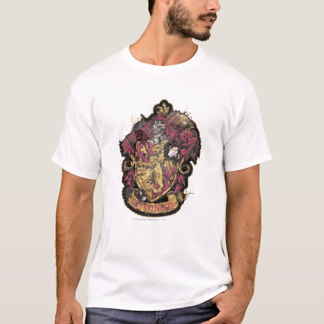 Harry Potter | Gryffindor Crest - Destroyed T-Shirt (Front)