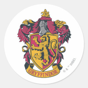 Harry Potter   Gryffindor Crest Gold and Red Classic Round Sticker