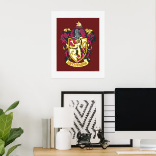 Harry Potter Gryffindor Crest Gold and Red Foil Prints