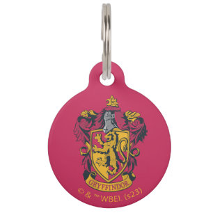 Harry Potter   Gryffindor Crest Gold and Red Pet Tag