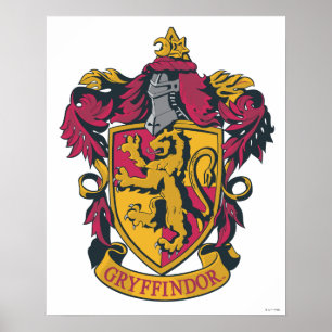 Harry Potter Gryffindor Crest Gold and Red Poster