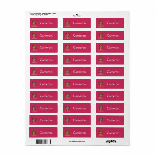 Harry Potter Gryffindor Crest Gold and Red Return Address Label