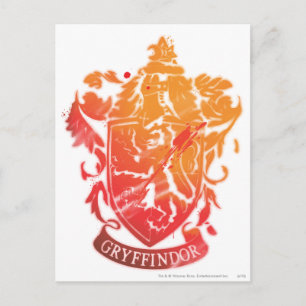 Harry Potter Gryffindor Crest - Splattered Postcard