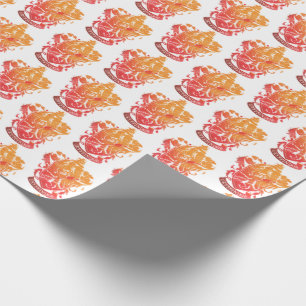 Harry Potter   Gryffindor Crest - Splattered Wrapping Paper
