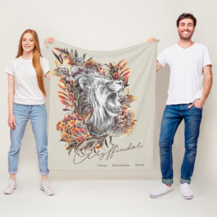 HARRY POTTER™ GRYFFINDOR™ Floral Graphic Fleece Blanket
