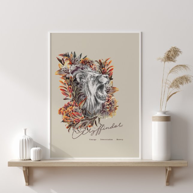 HARRY POTTER™ GRYFFINDOR™  Floral Graphic Poster (Creator Uploaded)