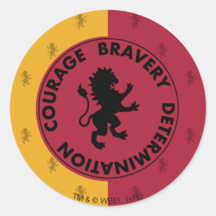Harry Potter   GRYFFINDOR™ House Traits Graphic Classic Round Sticker