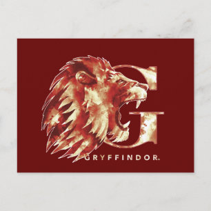 Harry Potter GRYFFINDOR™ Lion Watercolor Postcard