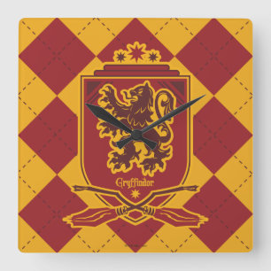 Harry Potter Gryffindor QUIDDITCH™ Crest Square Wall Clock