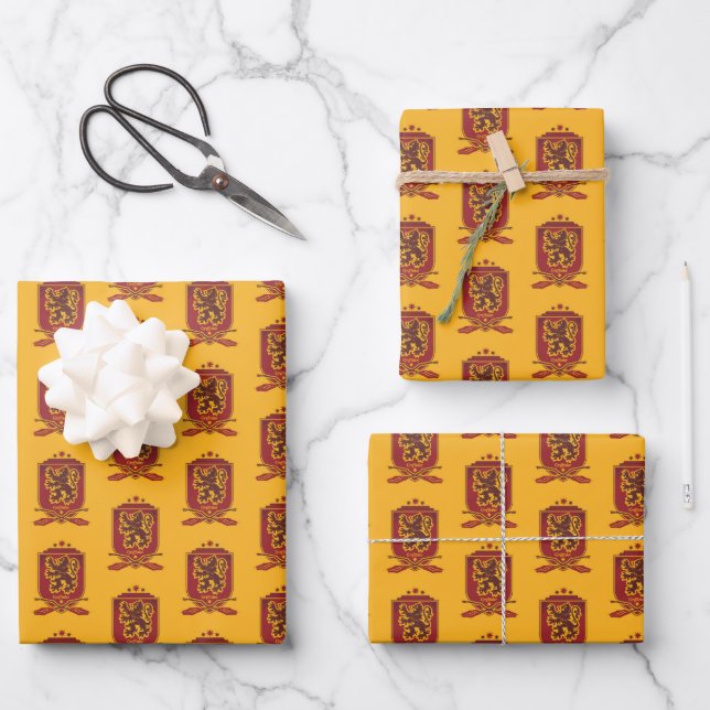 Harry Potter | Gryffindor QUIDDITCH™  Crest Wrapping Paper Sheet (Front)