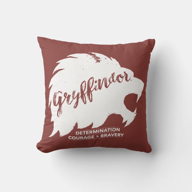 Harry Potter | GRYFFINDOR™ Silhouette Typography Cushion (Front)