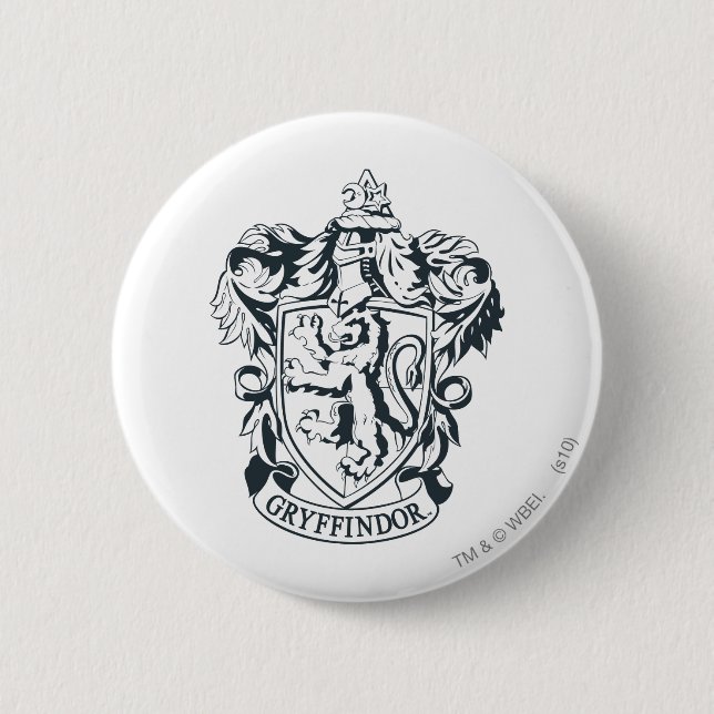 Harry Potter | Gryffindor Stencil Sketch 6 Cm Round Badge (Front)