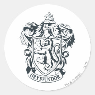 Harry Potter   Gryffindor Stencil Sketch Classic Round Sticker
