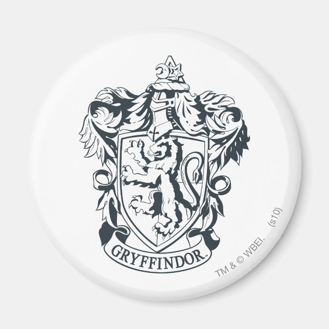 Harry Potter | Gryffindor Stencil Sketch Magnet (Front)