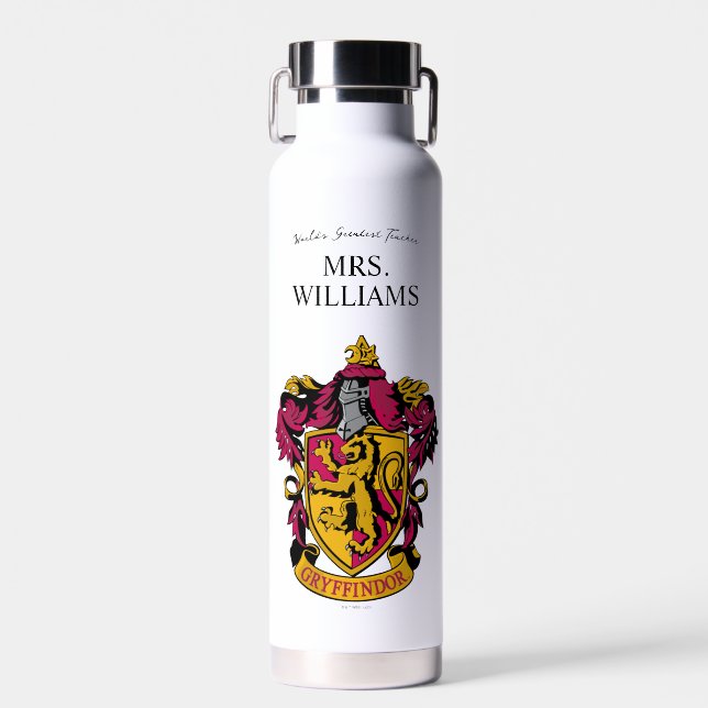 Harry Potter | Gryffindor Teacher Personalised Water Bottle (Front)