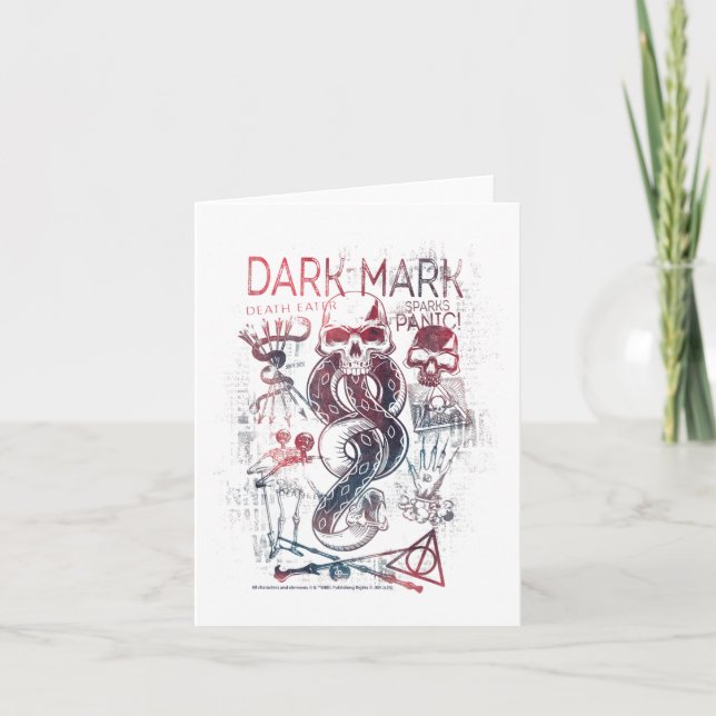Harry Potter Halloween Design Dark Mark Death Eate Card (Front)