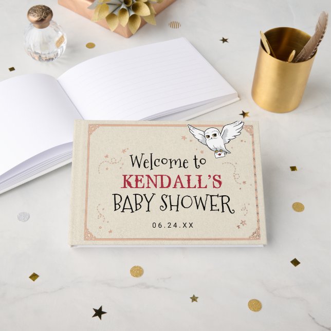 Harry Potter | Hedwig Baby Shower Guest Book (Front Open)