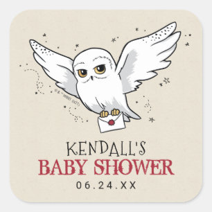 Harry Potter   Hedwig Baby Shower Square Sticker
