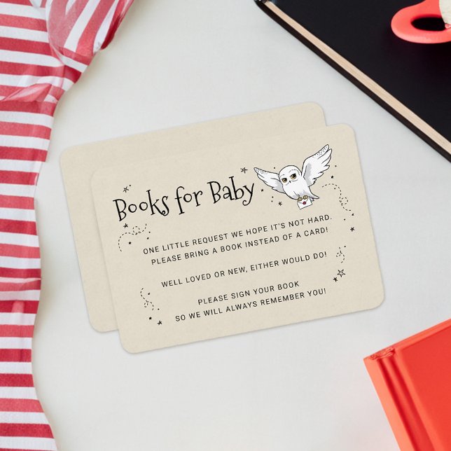 Harry Potter | Hedwig - Books for Baby Invitation (Card on table)