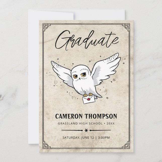 Harry Potter | Hedwig Graduation Party Announcement (Front)