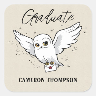 Harry Potter   Hedwig Graduation Square Sticker