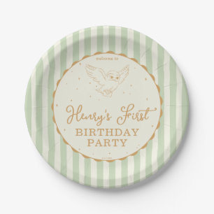 Harry Potter Hedwig Green Magical Birthday Paper Plate