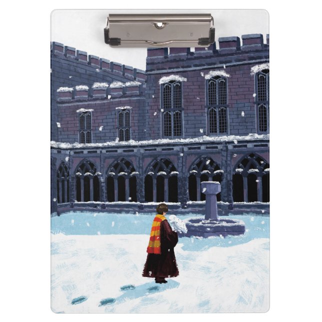 HARRY POTTER™ & Hedwig in HOGWARTS™ Courtyard Clipboard (Front)