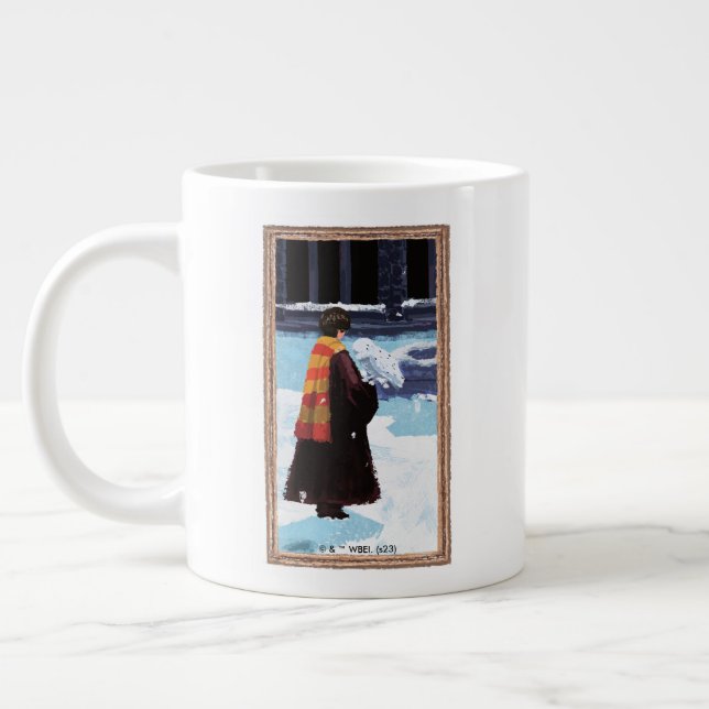 HARRY POTTER™ & Hedwig in HOGWARTS™ Courtyard Large Coffee Mug (Left)