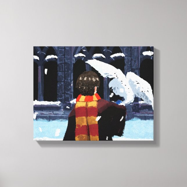 HARRY POTTER™ & Hedwig in the Snow Canvas Print (Front)