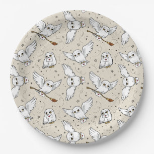 Harry Potter Hedwig Pattern - Baby Shower Paper Plate