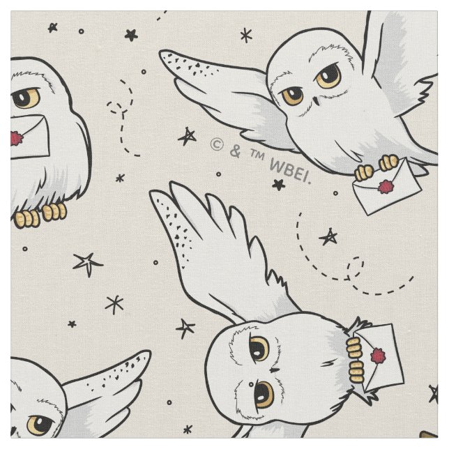 Harry Potter | Hedwig Pattern Fabric (Close Up)