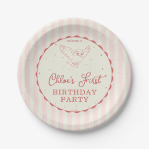 Harry Potter Hedwig Pink Magical Birthday Paper Plate