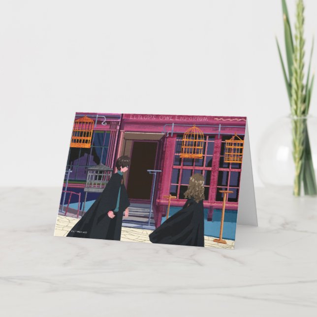 HARRY POTTER™ & Hermione at Eeylops Owl Emporium Card (Front)