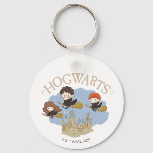 HARRY POTTER™, Hermione, & Ron Fly Over HOGWARTS™ Key Ring