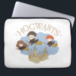 HARRY POTTER™, Hermione, & Ron Fly Over HOGWARTS™ Laptop Sleeve<br><div class="desc">HARRY POTTER™ | Check out this adorable illustration of Harry,  Hermione,  and Ron fly on broomsticks over HOGWARTS™ Castle!</div>
