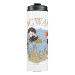 HARRY POTTER™, Hermione, & Ron Fly Over HOGWARTS™ Thermal Tumbler