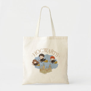 HARRY POTTER™, Hermione, & Ron Fly Over HOGWARTS™ Tote Bag