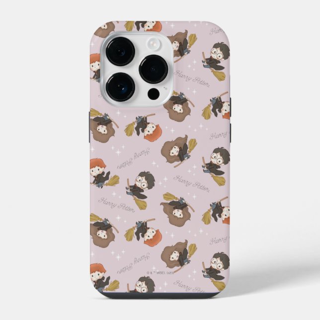 HARRY POTTER™, Hermione, & Ron Flying Pattern iPhone Case (Back)