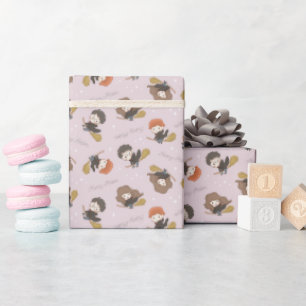 HARRY POTTER™, Hermione, & Ron Flying Pattern Wrapping Paper