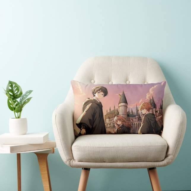 HARRY POTTER™ Hermione & Ron HOGWARTS™ Anime Scene Lumbar Cushion (Chair)